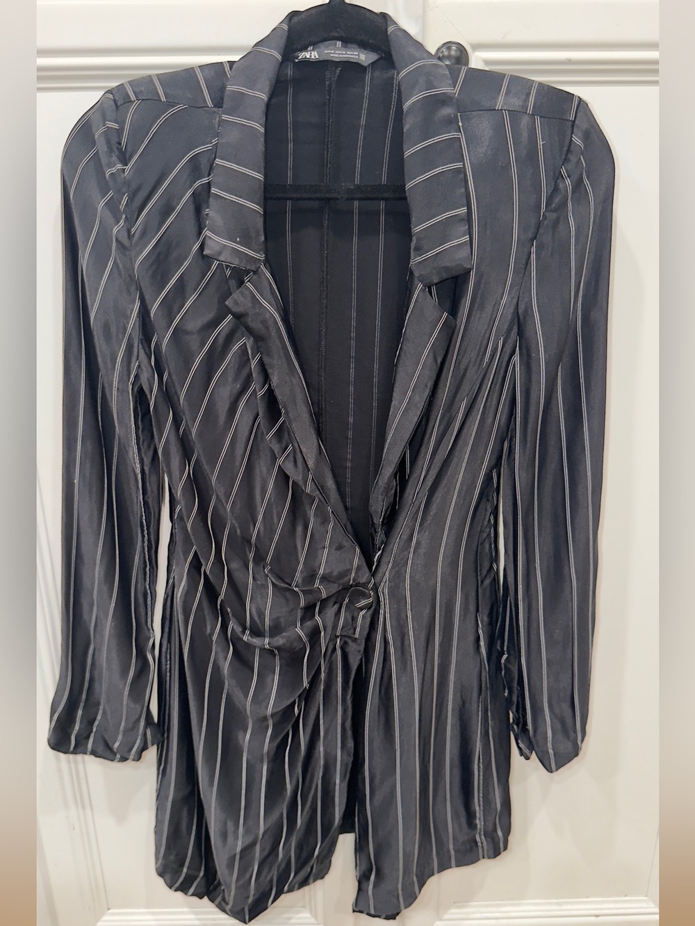 Zara Black Pinstripe Dress